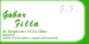 gabor filla business card